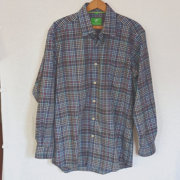 Forsyth of Canada Men's Long sleeve Button Down Non Iron Size Medium Multi plaid - Picture 1 of 11